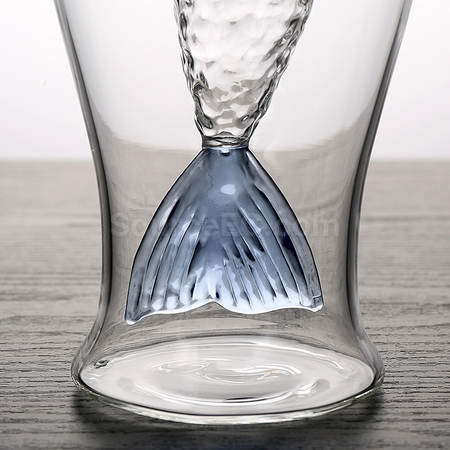 Customization Colorful mermaid double-layer glass cup Corporate Gifts