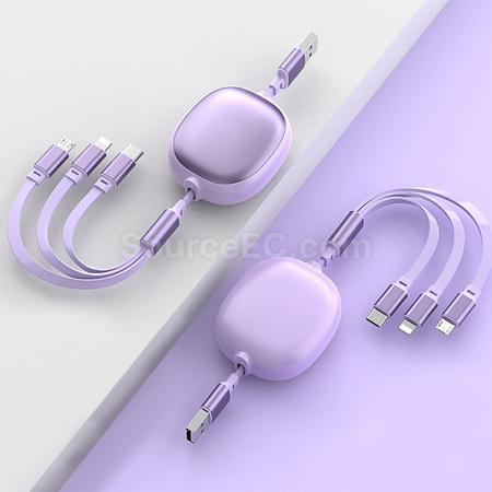 Customization 3 in 1 Retractable Quick Charge Data Line Corporate Gifts