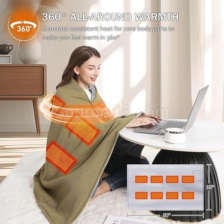 Customization USB Charge Washable Shawl Blanket Corporate Gifts
