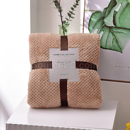 Customization Waffle Flannel Blanket Corporate Gifts