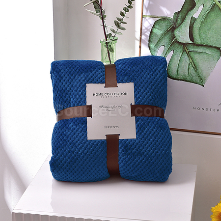 Customization Waffle Flannel Blanket Corporate Gifts
