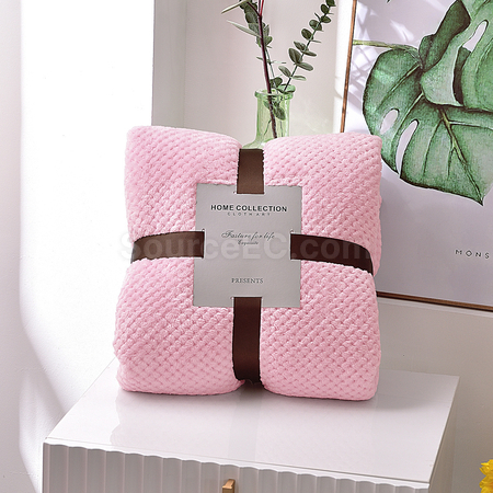 Customization Waffle Flannel Blanket Corporate Gifts