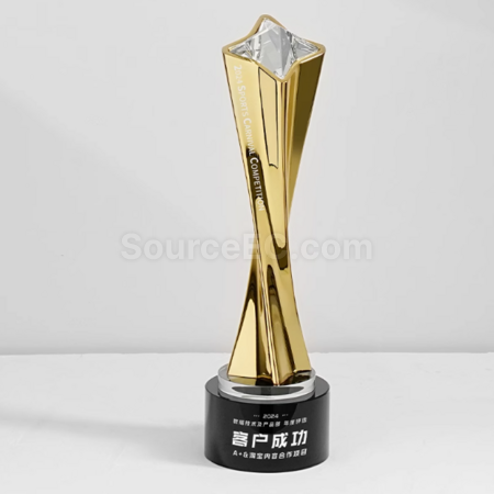 Customization Metal Twisted Column Trophy Corporate Gifts