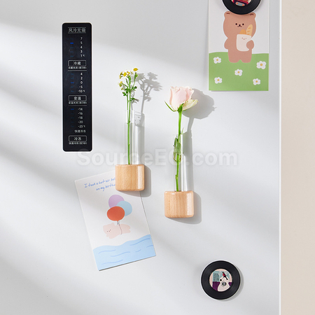 Customization Magnetic refrigerator magnet hydroponic small vase Corporate Gifts