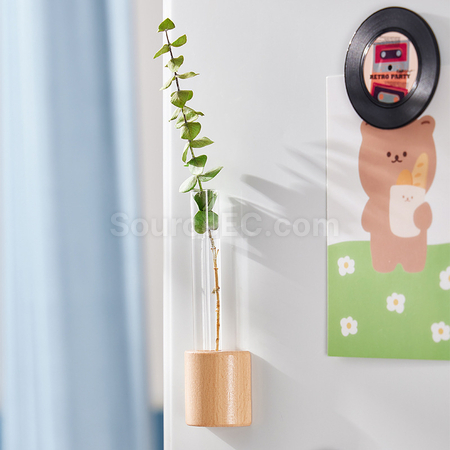 Customization Magnetic refrigerator magnet hydroponic small vase Corporate Gifts