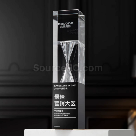 Customization Hourglass crystal trophy Corporate Gifts