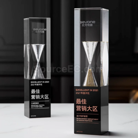 Customization Hourglass crystal trophy Corporate Gifts