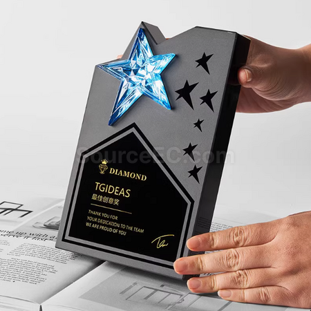 Customization Five-Pointed Star Crystal Trophy Corporate Gifts