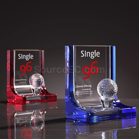 Customization Golf Crystal Trophy Corporate Gifts