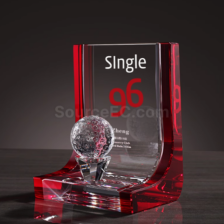 Customization Golf Crystal Trophy Corporate Gifts