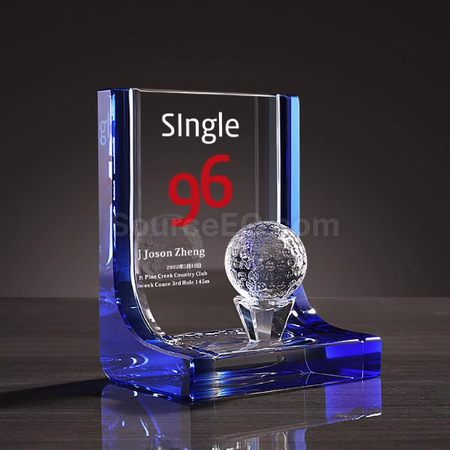 Customization Golf Crystal Trophy Corporate Gifts