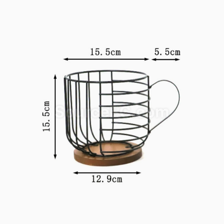 Customization Wrought iron storage basket with lid Corporate Gifts