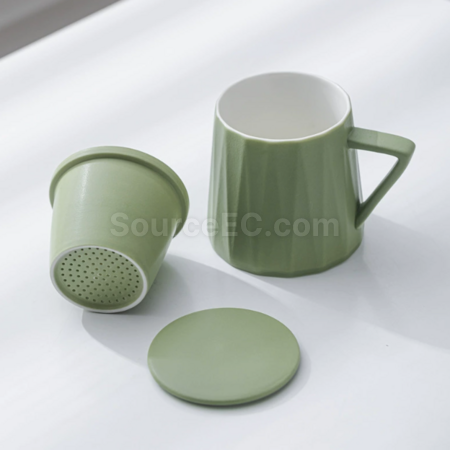 Customization Ceramic tea separation tea cup Corporate Gifts