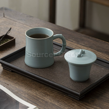 Customization Ceramic filter tea cup Corporate Gifts