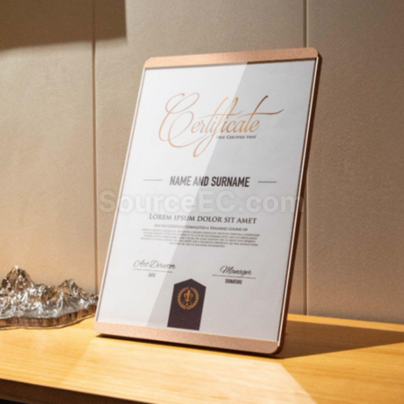 Customization Aluminum alloy bracket certificate photo frame Corporate Gifts