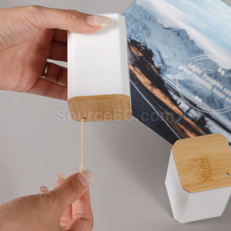 Customization Bamboo Lid Toothpick Holder Corporate Gifts