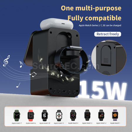 Customization Bluetooth Speaker 5 in 1 Wireless Charger Corporate Gifts