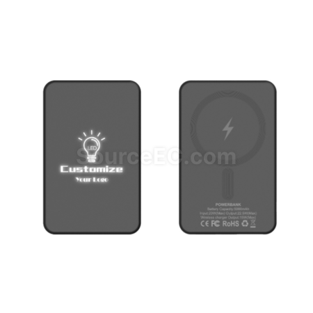 LED illuminated Magsafe magnetic power bank
