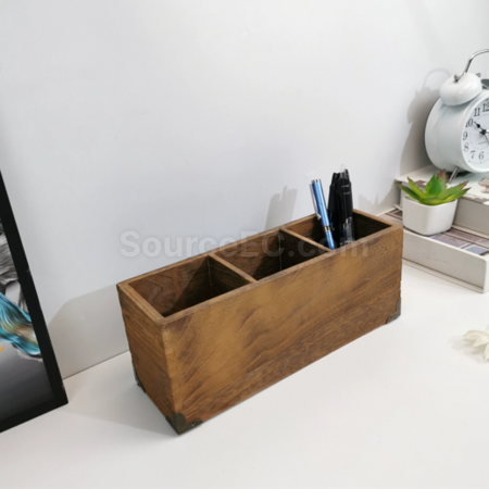 Customization  Wooden Pen Holder Storage Tube Corporate Gifts