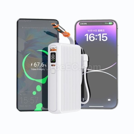 Customization Retractable Wire Power Bank With  Corporate Gifts