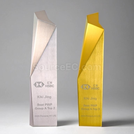 Customization Aluminum Alloy Brushed Trophy Corporate Gifts