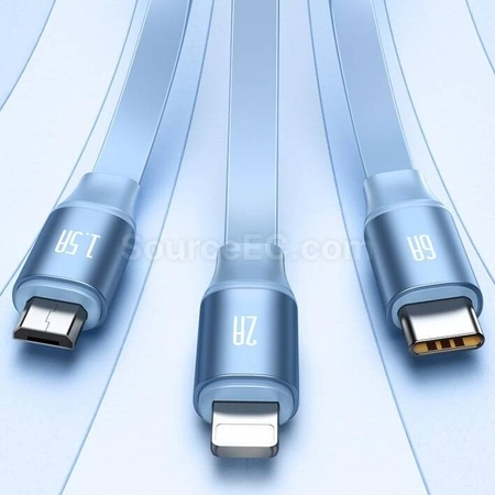 Customization 3 in 1 Retractable Quick Charge Data Line Corporate Gifts