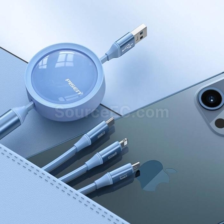 Customization 3 in 1 Retractable Quick Charge Data Line Corporate Gifts