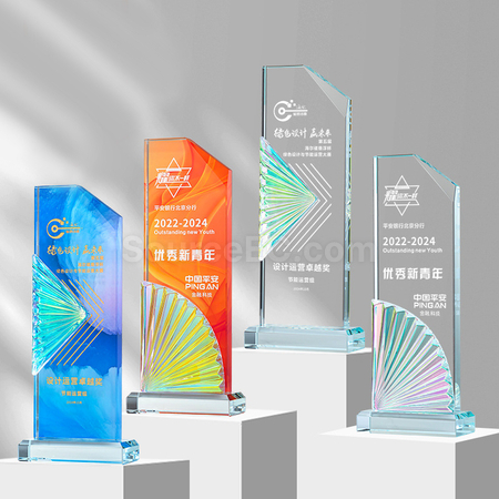Customization Pleated Crystal Trophy Corporate Gifts