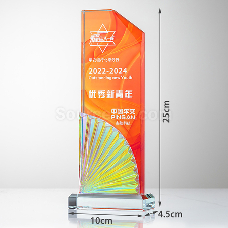 Customization Pleated Crystal Trophy Corporate Gifts