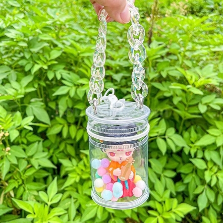 Customization Cylindrical PVC Transparent Doll Bag Corporate Gifts