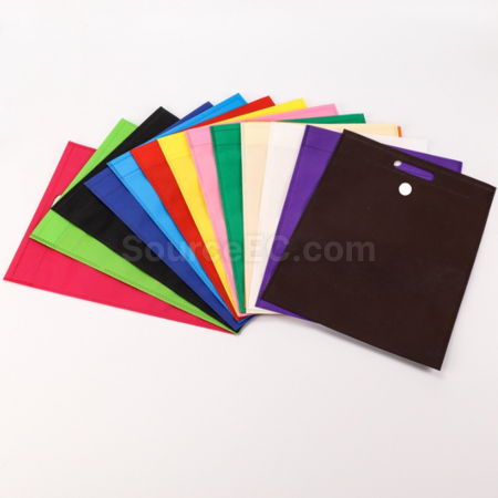 Button non-woven hand-held shopping bag
