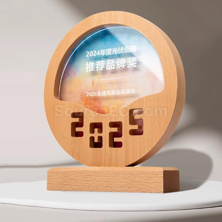 Solid Wood Crystal Award