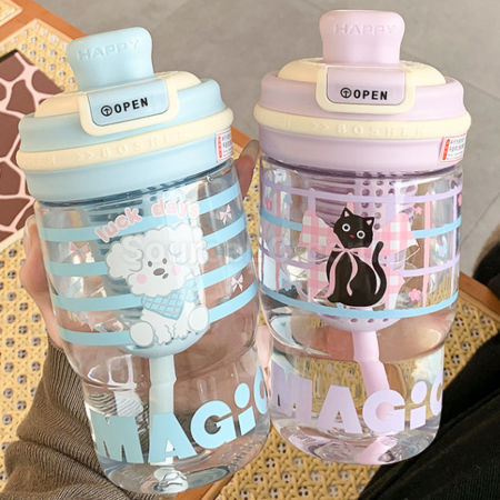 Tritan Cute straw water cup