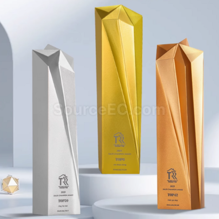 Customization Aluminum Alloy Brushed Trophy Corporate Gifts