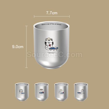 Customization 304 Stainless Steel Double Layer Water Cup Corporate Gifts