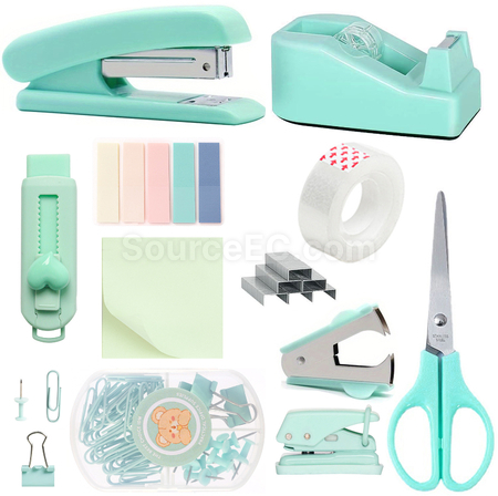 Macaroon Color Office Stationery Set