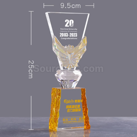 Customization Creative Color-Changing Crystal Trophy Corporate Gifts