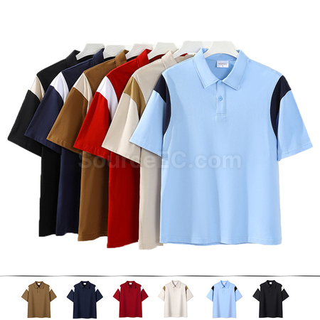Raglan Color - Blocked Pique Mesh Polo Shirt