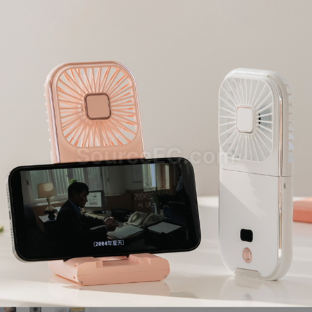 Three - in - one Stand Power Bank Desktop Fan