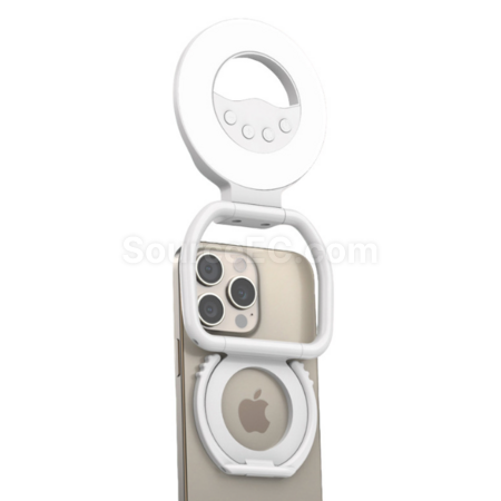 Folding magnetic suction fill light mobile phone stand
