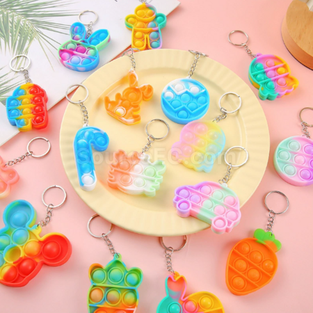 Customization Rainbow stress - relieving keychain Corporate Gifts