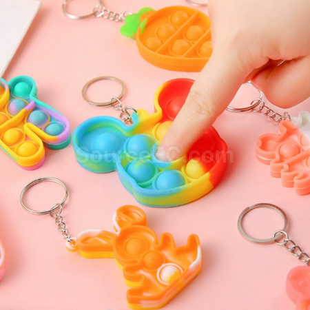 Customization Rainbow stress - relieving keychain Corporate Gifts