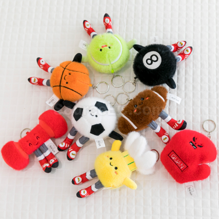 Customization Sports series plush doll keychains Corporate Gifts