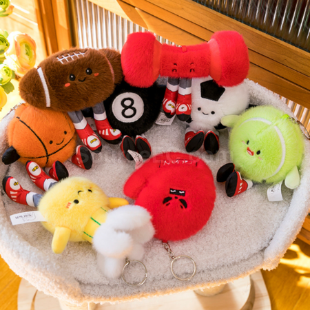 Customization Sports series plush doll keychains Corporate Gifts