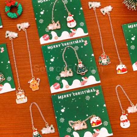 Customization Christmas Metal Pendant Bookmark Corporate Gifts
