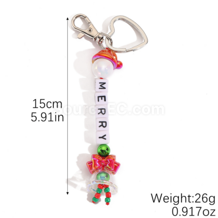 Customization Christmas atmosphere keychain pendant woven lanyard Corporate Gifts