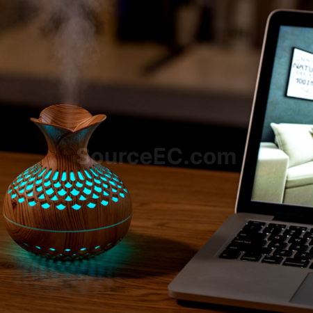 Customization Creative wood-grain vase humidifier Corporate Gifts