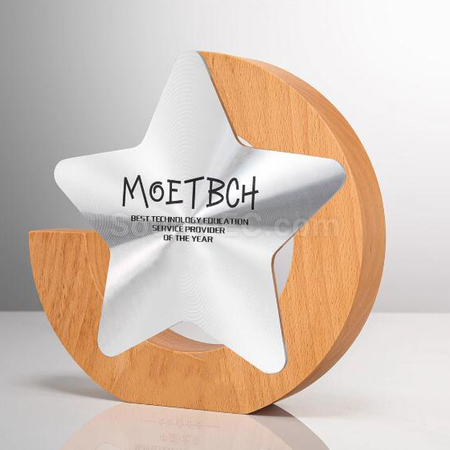 Solid Wood Metal Award