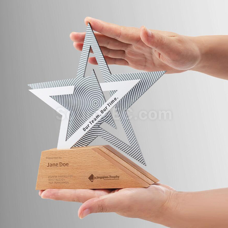 Customization Solid Wood Metal Award Corporate Gifts