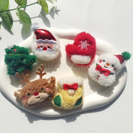 Customization Christmas Plush Brooch/Pendant Corporate Gifts